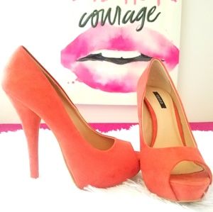 Forever 21 sexy open toe pumps. Worn once has tags